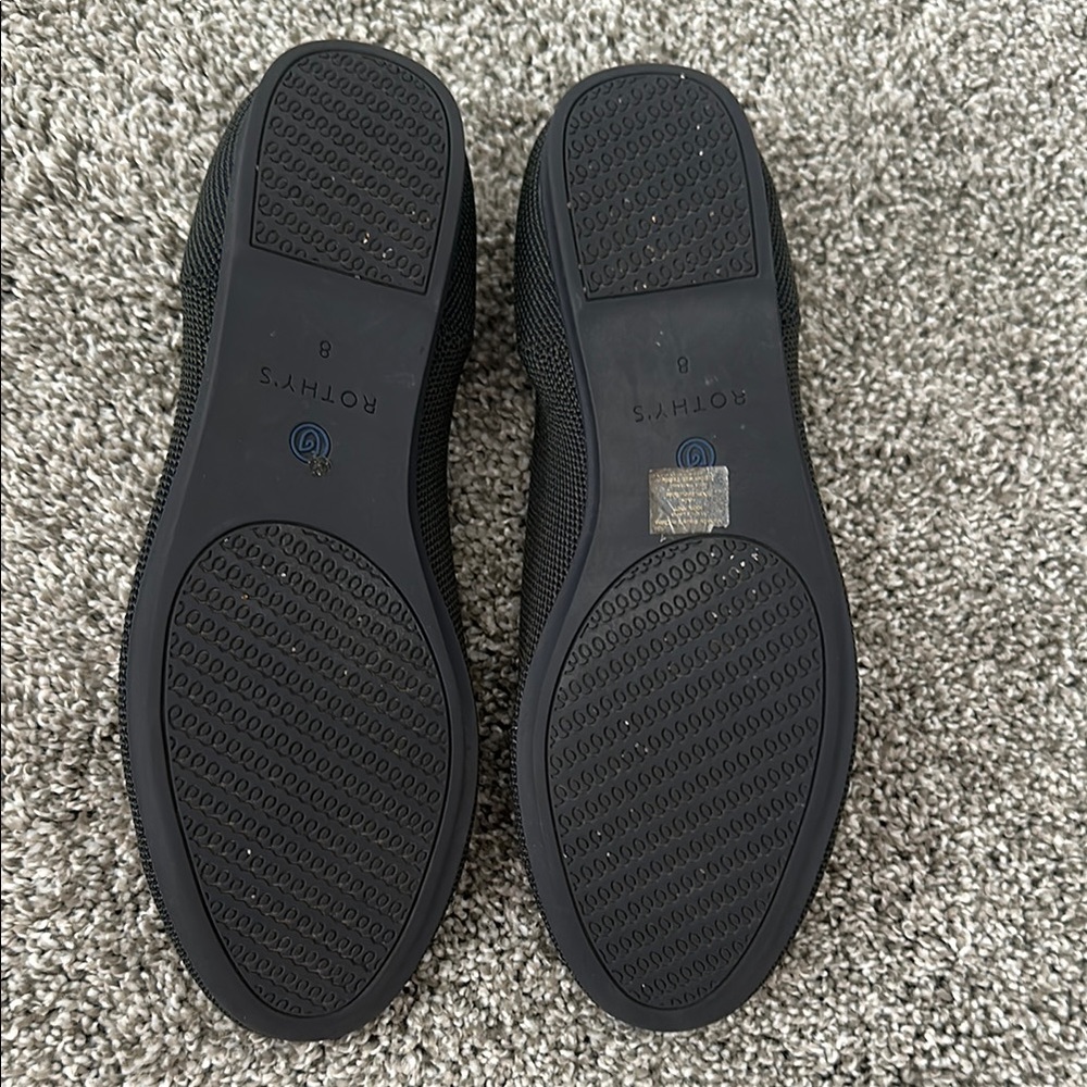 Rothy's Black Loafers Sleek Slip-On Comfort - Picture 6 of 7